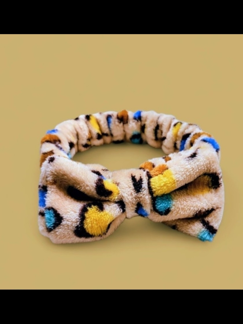 Plush Print Headbands with Bow - 3 Different Patterns